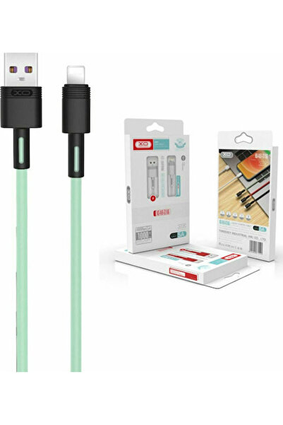 Xo NB-Q166 Καλώδιο USB-A σε Lightning Πράσινο 1μ (16.005.0092)