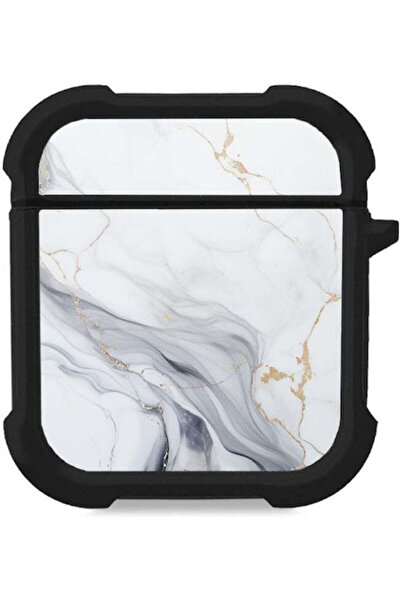 Other Θήκη Σιλικόνης Σειρά Μάρμαρο AirPods 1/2 Λευκό 02