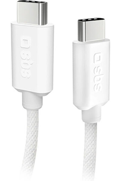 SBS Πλεγμένο Καλώδιο USB 2.0 USB-C Αρσενικό - USB-C 60W PD Γκρι 1.5μ