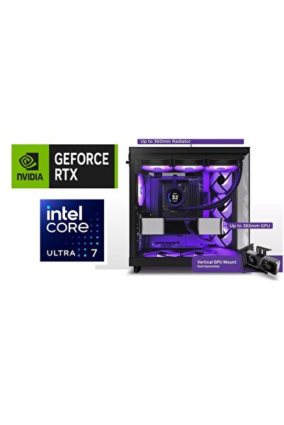 Other جهاز كمبيوتر للألعاب مع معالج Ultra 7، لوحة أم NZXT N7 Z890، بطاقة رسوم...