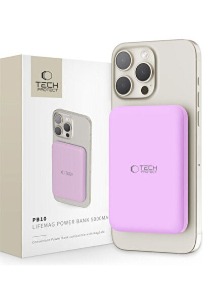 Tech-Protect PB10 Lifemag MagSafe Power Bank 5000mAh Λιλά