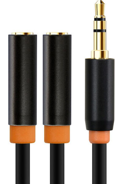 Cabletime Μετατροπέας 3.5mm Αρσενικό σε 3.5mm 2x Θηλυκό 1 Τεμάχιο CT-AV309-P12G
