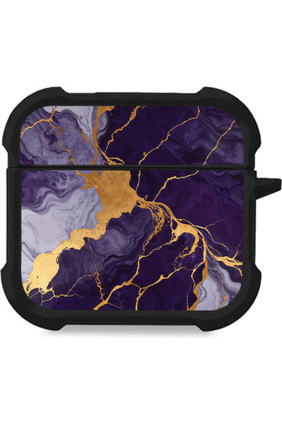 Other Θήκη Σιλικόνης Σειράς Sonique Marble σε Μωβ χρώμα για Apple AirPods 4