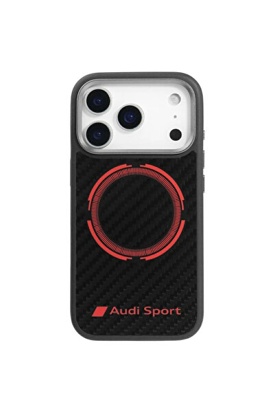 Audi Husă Rsq Fibră de Carbon Sport Cerc Roșu Pentru iPhone 17 Pro Magsafe