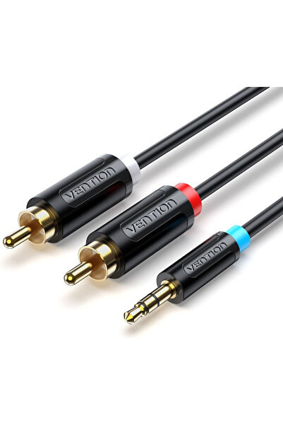 Vention Καλώδιο Jack 3.5mm - 2x RCA Αρσενικό Μαύρο 5μ