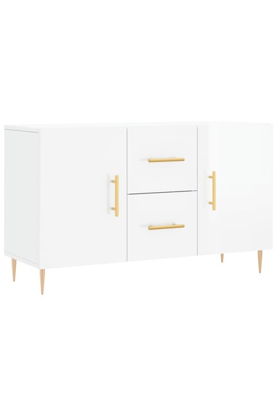 vidaxl Dulap, alb extralucios, 100x36x60 cm, lemn compozit