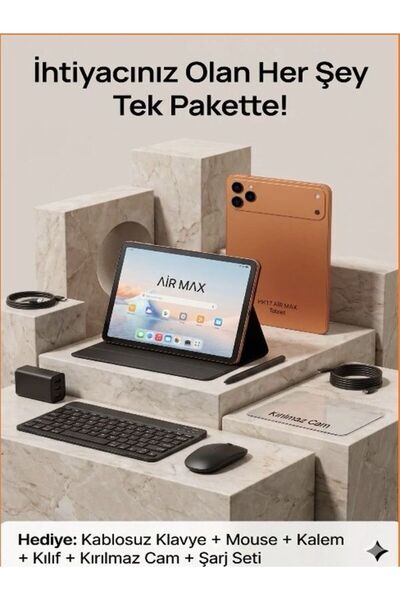 HAİDİKO HK17 Air Max Tablet - 16GB RAM 1TB Hafıza | Sim Kartlı | Klavye Mouse...