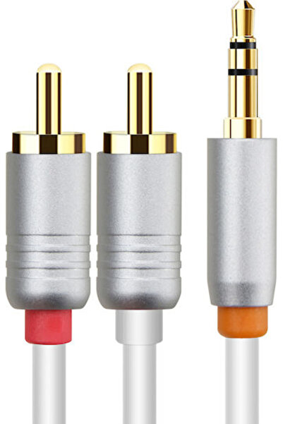 Cabletime Καλώδιο Jack 3.5mm - 2x RCA Αρσενικό Λευκό Μήκος 3μ