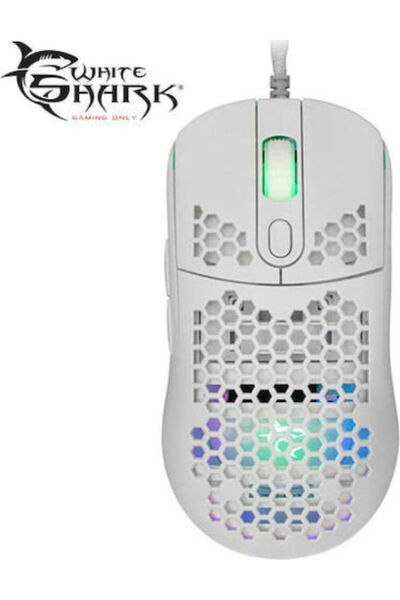 white shark Γκαλάχαντ RGB Ποντίκι Gaming 6400 DPI Λευκό