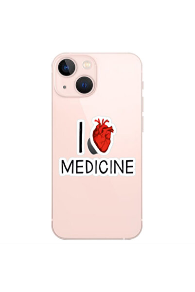 Other Apple iPhone 13 Mini I Love Medicin Transparent Silicone TPU Θήκη