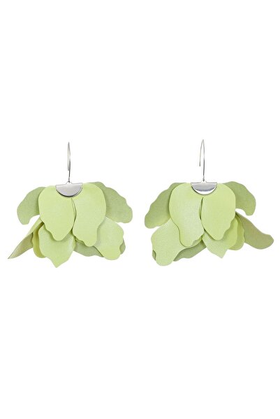 HAIArt Large Flower Earrings - Pistachio Green