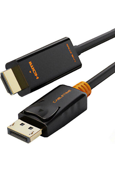 Cabletime Καλώδιο DisplayPort αρσενικό - HDMI αρσενικό 1.8μ Μαύρο