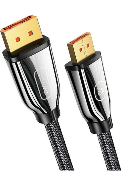 Usams Καλώδιο DisplayPort αρσενικό - DisplayPort αρσενικό 3μ Μαύρο (SJ533DP01)
