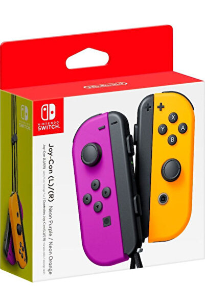 Nintendo Σετ Joy-Con Ασύρματα Χειριστήρια για Switch Μωβ/Πορτοκαλί Νέον