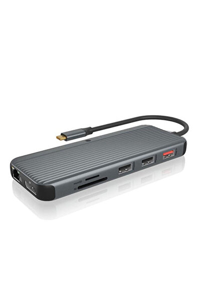 ICY BOX IB-DK4060-CPD Σταθμός σύνδεσης USB-C με HDMI/DisplayPort 4K, PD, Ethe...