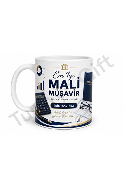 Tupya Gift Mali Müşavire Hediye İsme Özel Baskılı Kupa Bardak Muhasebeci Hedi...
