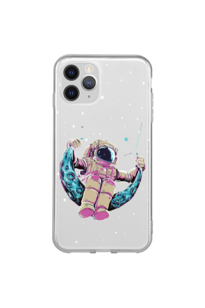 Other Apple iPhone 11 Pro Max Astronaut swinging on the moon Transparent Sili...