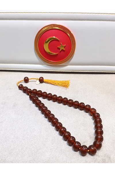HALİL KOÇAK Crimp Rod Amber Prayer Beads, Masterly Crafted