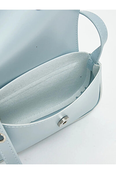 LC Waikiki Leather Look Women's Shoulder Bag with Blue Accessories