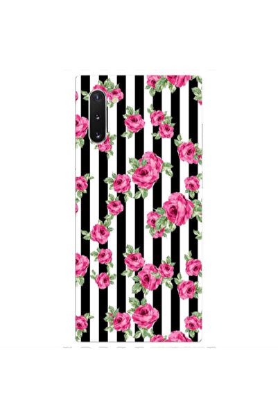 Other Samsung Note 10 Plus Roses and black line Transparent Silicone TPU Θήκη