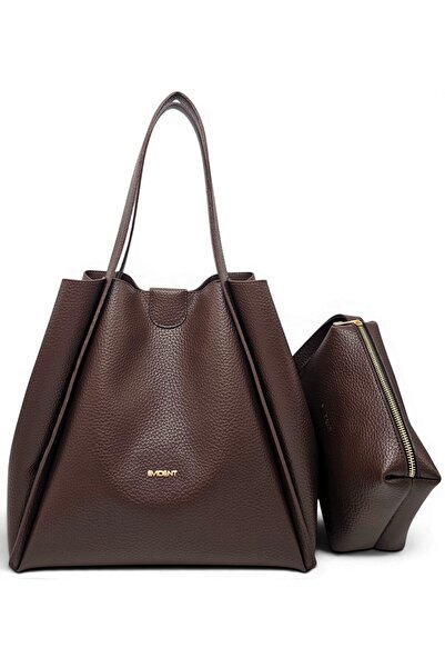 Evident Brown, Soft Textured, Casual, Puppy-Style, Large Volume, Shopper, Wom...