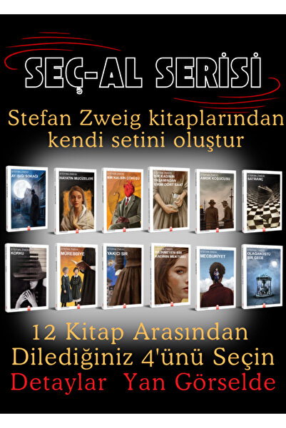 Kızıl Panda Yayınevi Stefan Zweig Seç-Al Serisi | 12 Kitaptan 4'ünü Seç