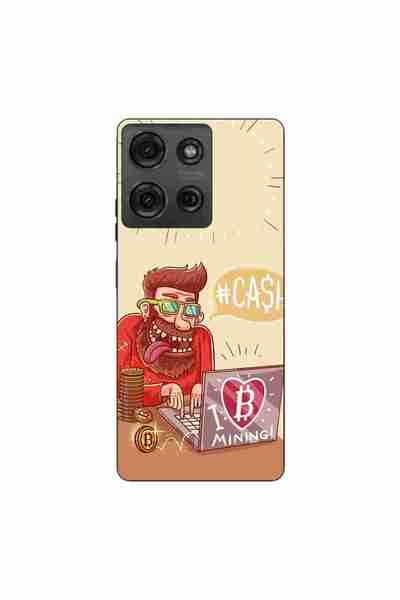 OEM Калъф, съвместим с Motorola Moto G75, силиконов гел TPU, модел BTC Mining