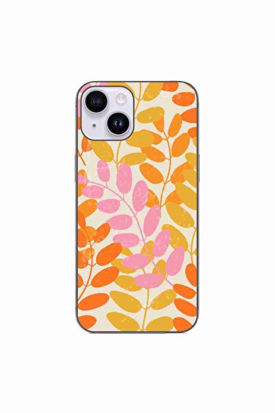 OEM Husa compatibila cu Apple iPhone 15 Silicon Gel Tpu Model Summer Leaves