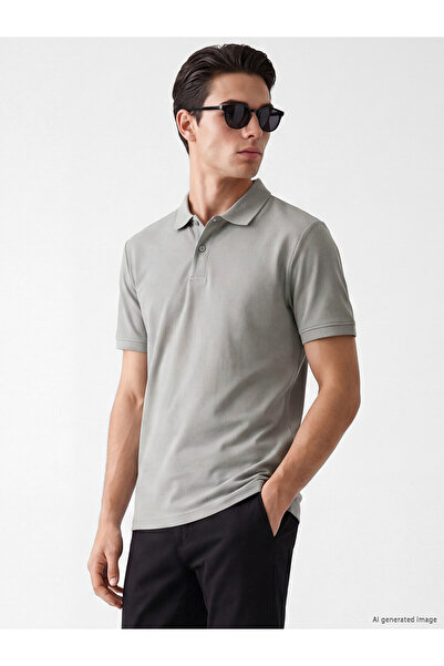 LC Waikiki Nevavm Polo Collar Pique Men's T-Shirt with Difference