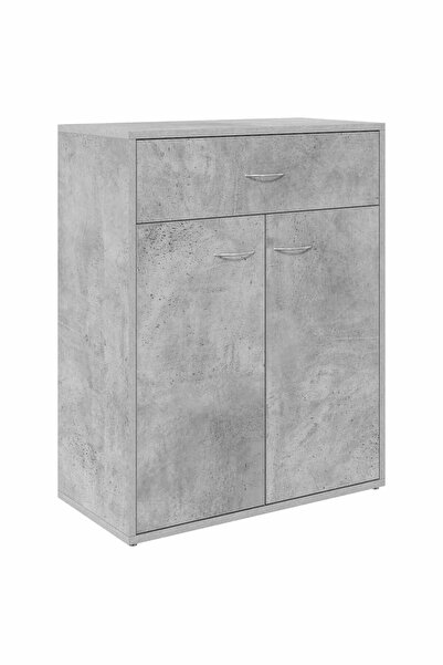 vidaxl Dulap, gri beton, 60x30x75 cm, lemn prelucrat