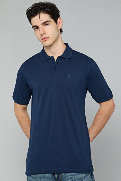 R&B Solid Polo T-Shirt with Short Sleeves