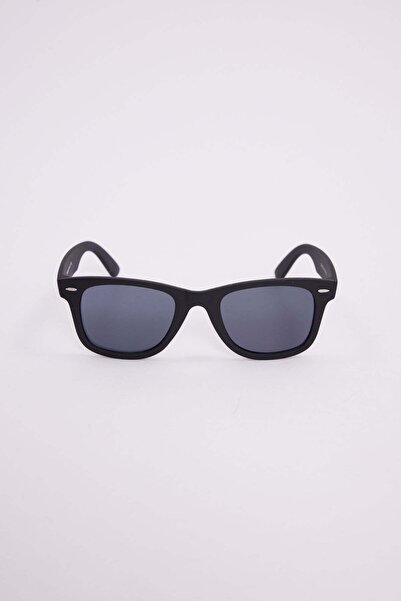 Tudors Unisex Matte Black Design Uv400 Protection Smoked Glass Sunglasses