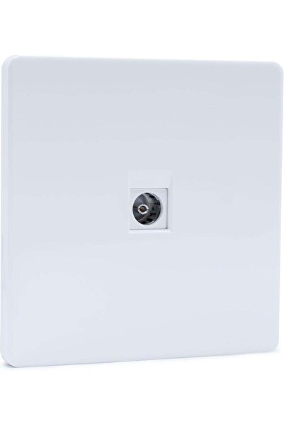 Duravel Aerial Socket Coaxial Wall Faceplate Outlet - White TV Point TV/FM (S...