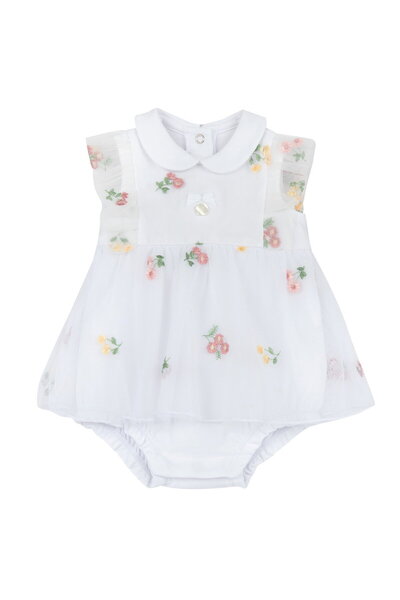 Chicco Kız Bebek Tulum Görünümlü Elbise