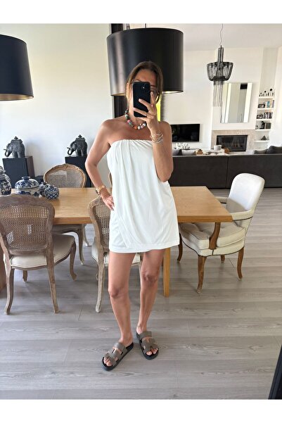 BASE Tekstil Büzgülü Mini Elbise