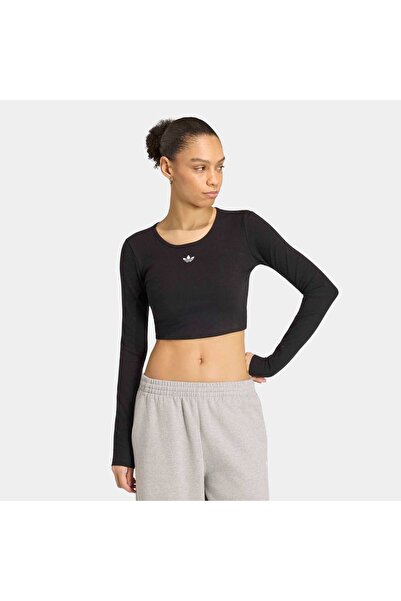 adidas Ess Rib Crop Ls Kadın Spor T-shirt KR1098