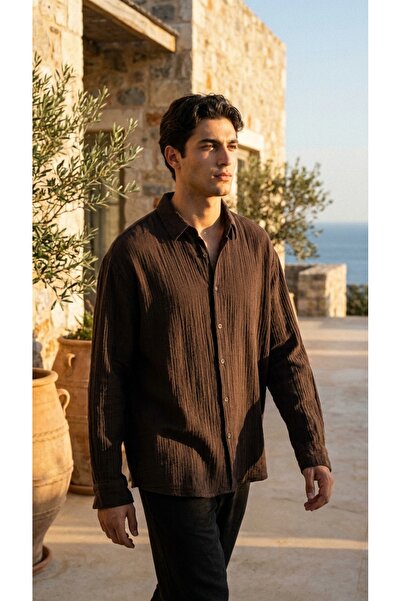 bombe Men's Linen Muslin Shirt