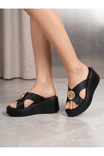 LEYDİ SHOES Papuci de damă cu cataramă LUNA