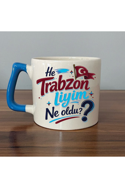 Kırtasiye Ofisi HEE TRABZONLİYİM NE OLDU? Mavi Kulplu Prime Mizahi Hediyesi B...