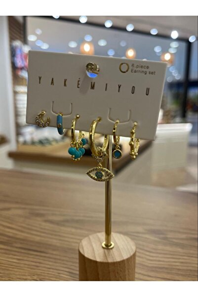 nunu takı Yakemiyou Blue Eye Six-Piece Earrings