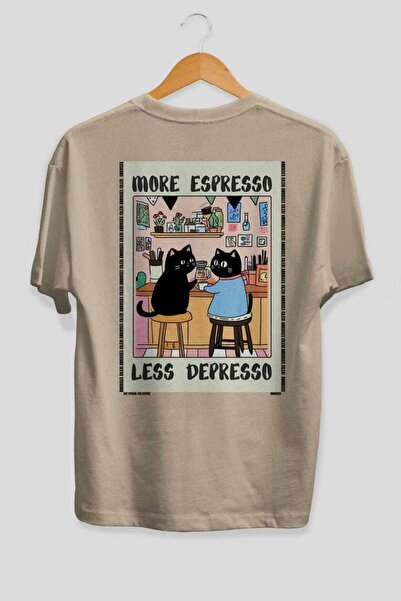 Ankhises Μπλουζάκι  "101 Cats for Cat Lovers " με στάμπα, μπεζ, oversized, 10...