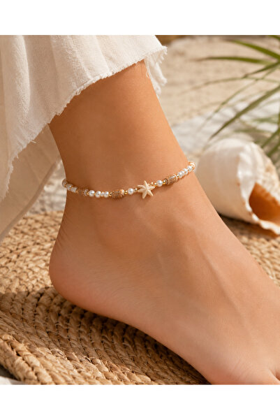 Adata Jewelry Deniz Kabuğu İnci Yıldız Halhal