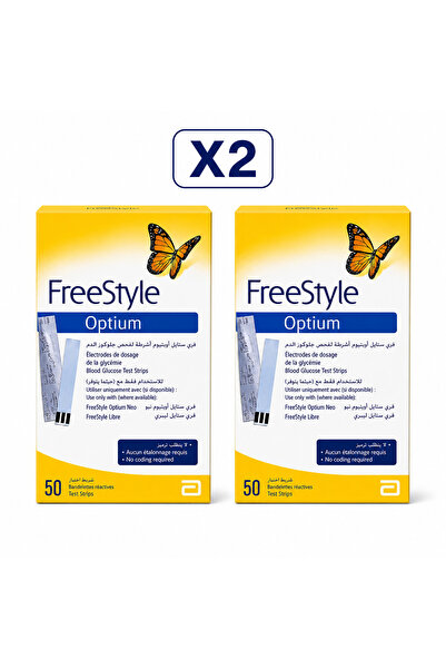 FreeStyle Libre عبوتين فرى ستايل، أوبتيوم شرائط جهاز قياس السكر لفحص جلوكوز ا...