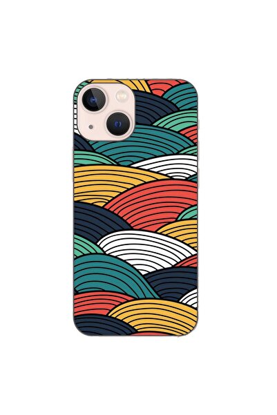 OEM Husa compatibila cu Apple iPhone 13 Mini Silicon Gel Tpu Model Abstract S...