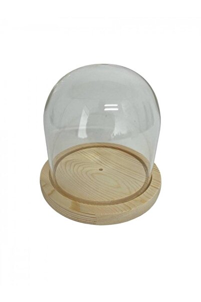 OEM Cupola Sticla Cu Suport Lemn 12??12 Cm