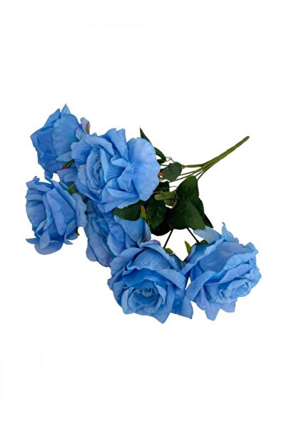 OEM Flori Artificiale Buchet 7 Trandafiri Mari Blue