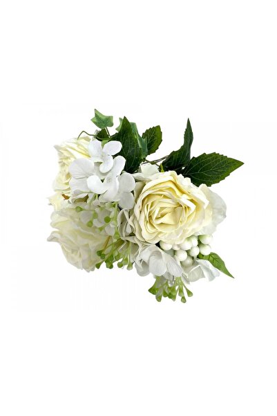 OEM Flori Artificiale Buchet Combinat Trandafiri Si Hortensie Crem