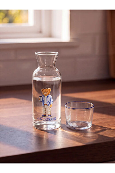 LC Waikiki Karışık Ayı Teddy Baskılı Cam Sürahi 700 ml
