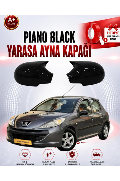MODxAUTO PEUGEOT 206 1998-2012 BATMAN YARASA AYNA KAPAGI P.BLACK