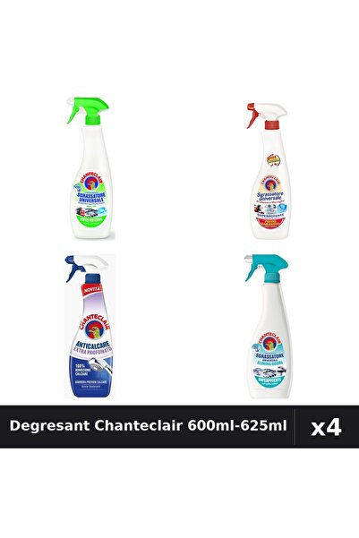 Chanteclair Set 4 Degresant Universal 600ml-625ml - Lămâie, Marsilia, Anticalcar